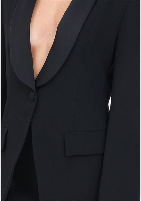 Black women's jacket with open back SIMONA CORSELLINI | A24CEGI019-01-TENV00080003